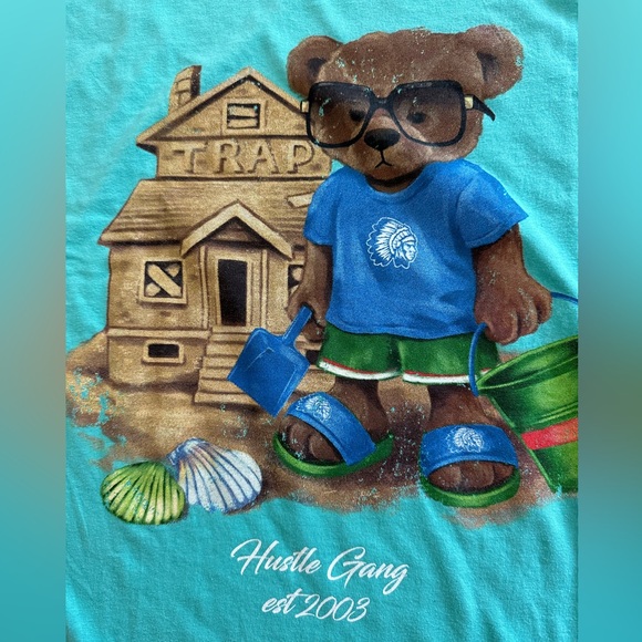 Hustle Gang Bear T-shirt. Measurements in pics. - Picture 5 of 6